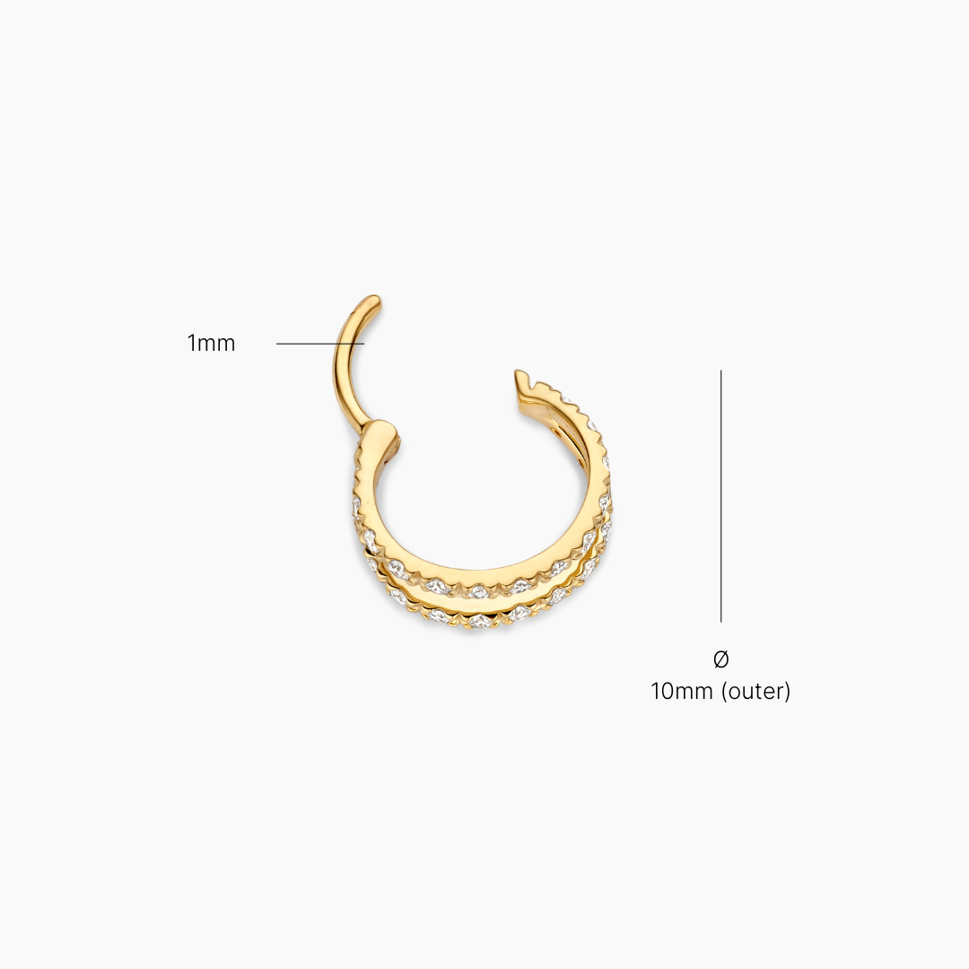 Diamond Sutton Cartilage Hoop (10mm)
