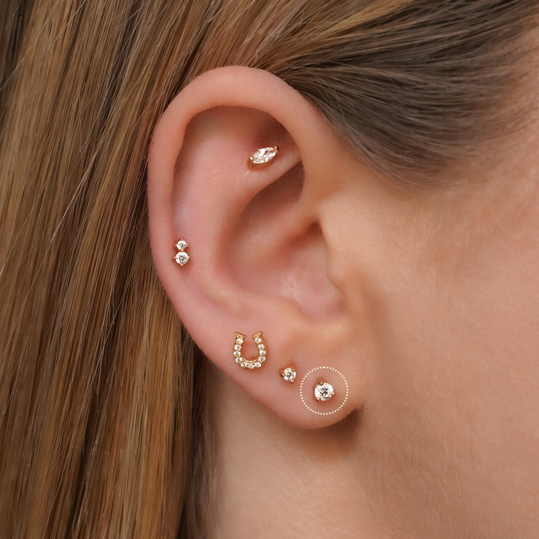 Classic Flatback Stud Earring