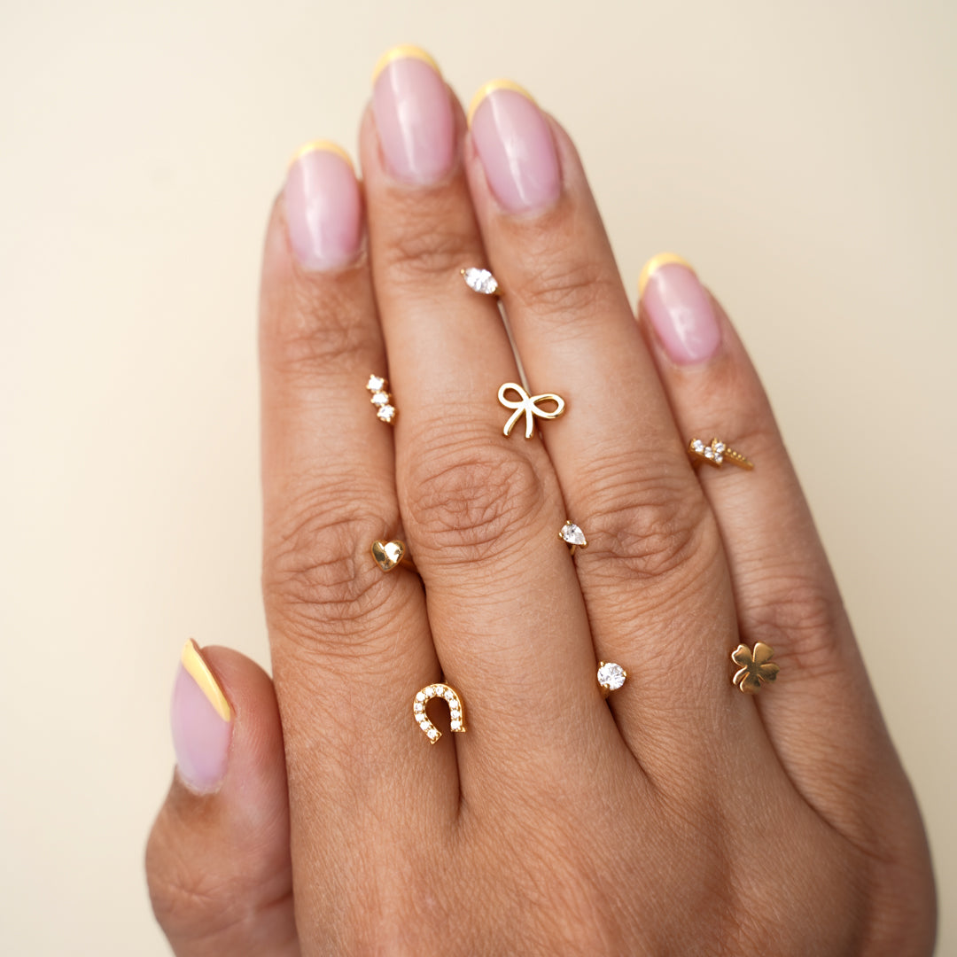 Classic Flatback Stud Earring