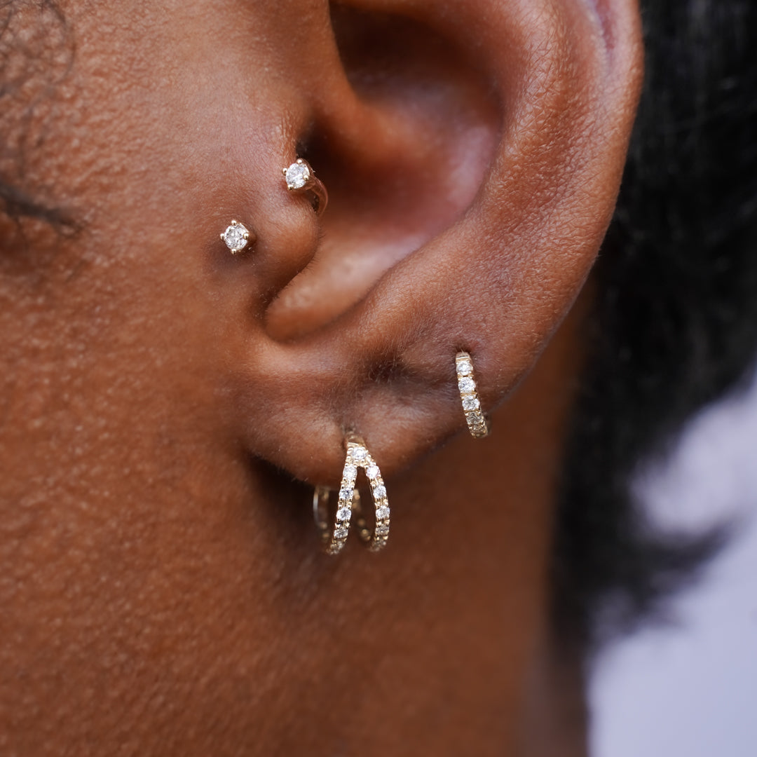Diamond Sutton Cartilage Hoop (10mm)