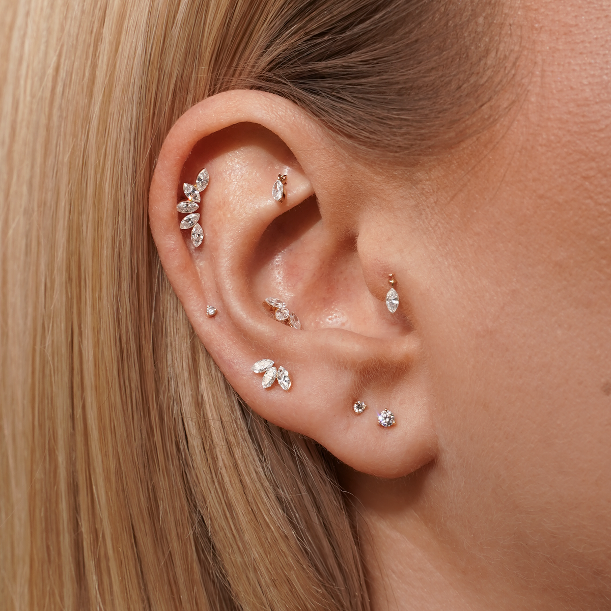 Diamond Floating Marquise Piercing