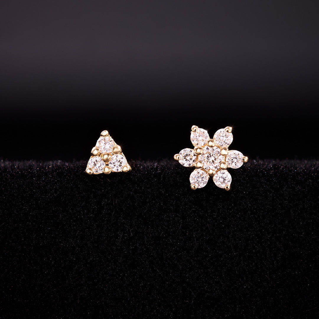 Diamond Triangle Piercing