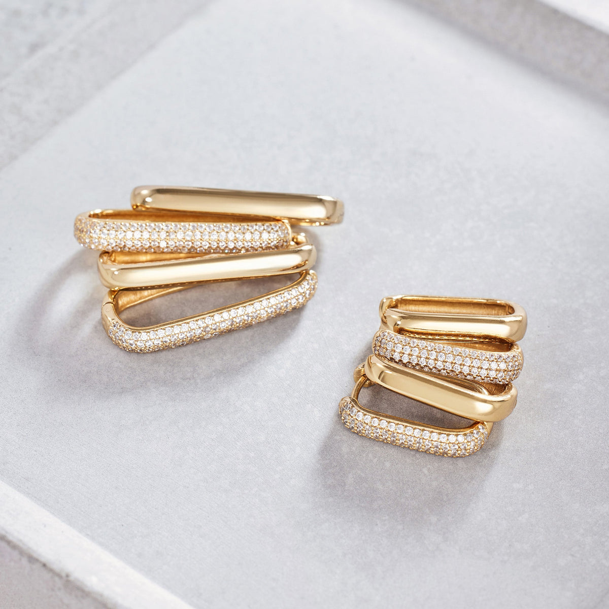 Large Icon Pavé Hoops