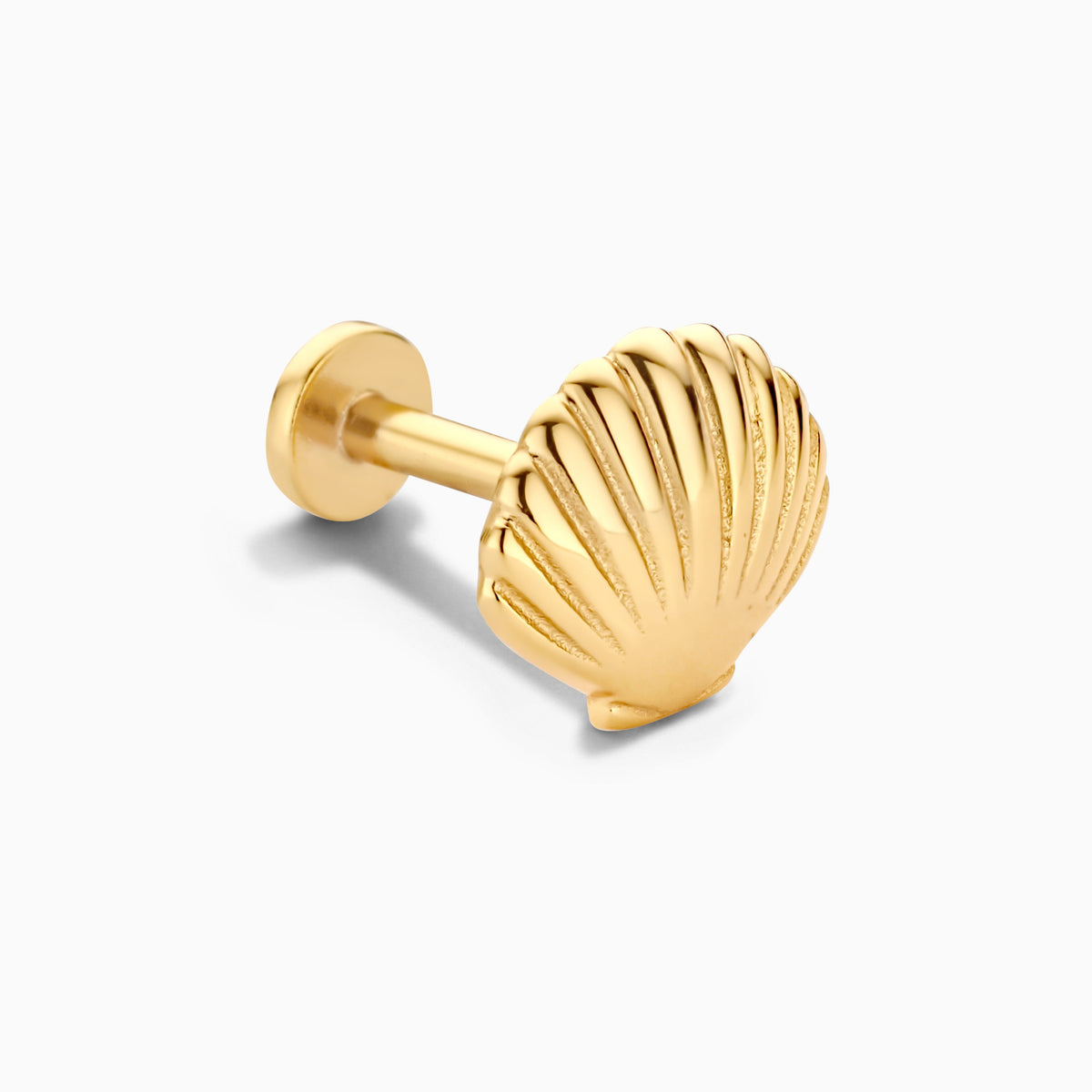 Shell Flatback Stud Earring