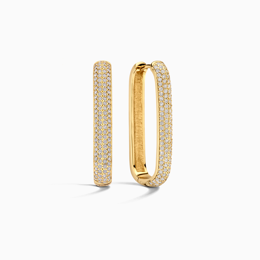 Large Icon Pavé Hoops