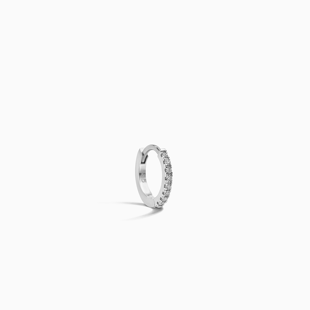 Single Diamond Huggie (10mm)