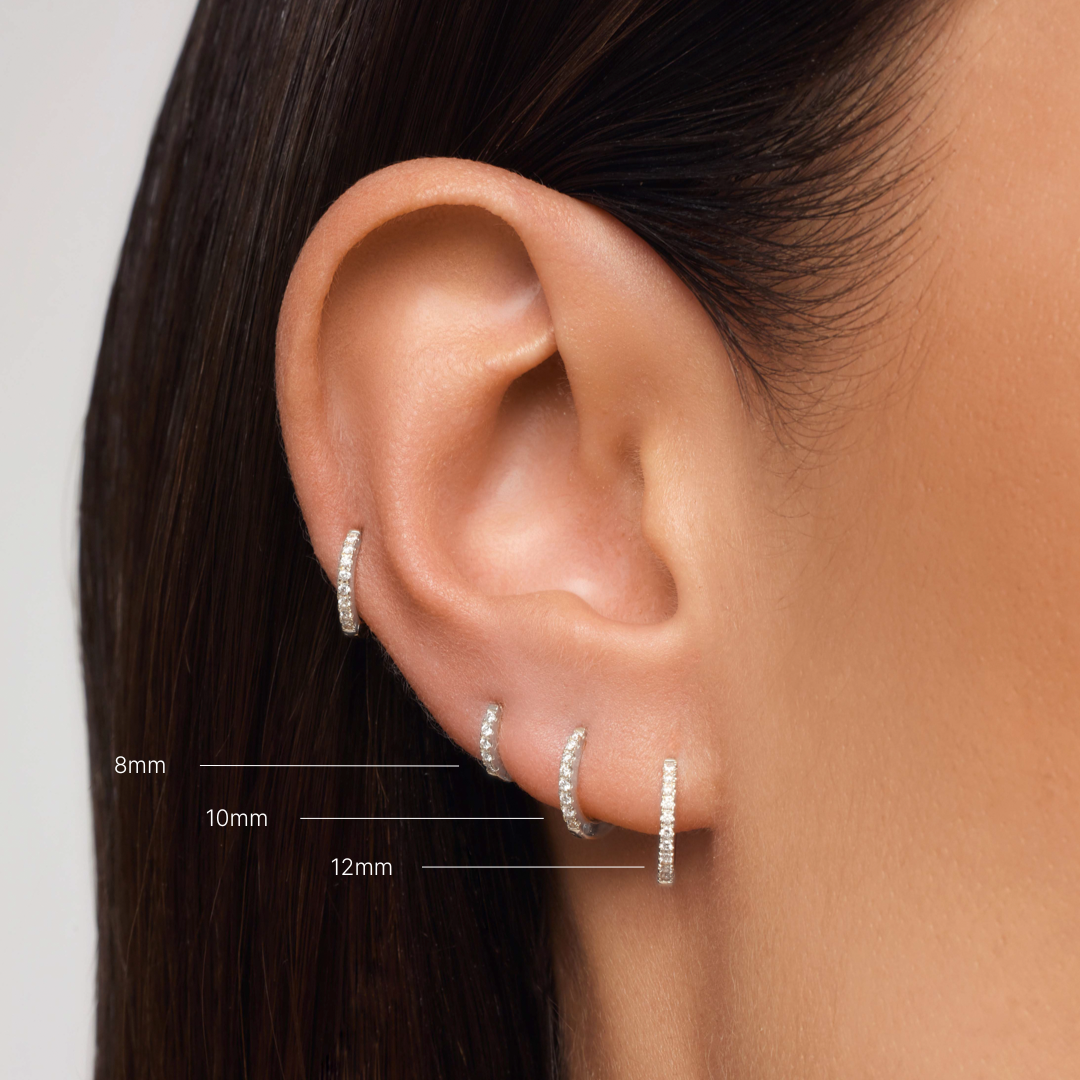 Diamond Huggies (10mm)